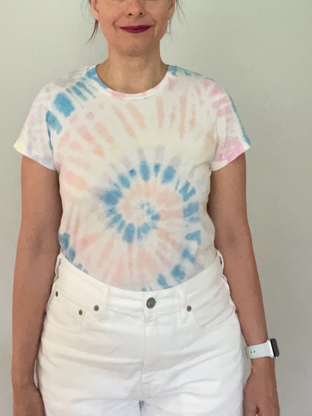 Madewell Rivet & Thread Tye Dye Tee in Pastel Colors